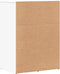 vidaXL - Dressoir - 59x39x80 - cm - bewerkt - hout - wit