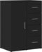 vidaXL - Dressoir - 59x39x80 - cm - bewerkt - hout - zwart