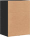 vidaXL - Dressoir - 59x39x80 - cm - bewerkt - hout - zwart