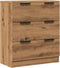 vidaXL - Dressoir - 60x30x70 - cm - bewerkt - hout - artisan - eikenkleurig