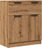 vidaXL - Dressoir - 60x30x70 - cm - bewerkt - hout - artisan - eikenkleurig
