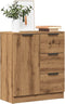 vidaXL - Dressoir - 60x30x70 - cm - bewerkt - hout - artisan - eikenkleurig