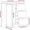 vidaXL - Dressoir - 60x30x70 - cm - bewerkt - hout - artisan - eikenkleurig
