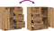 vidaXL - Dressoir - 60x30x70 - cm - bewerkt - hout - artisan - eikenkleurig