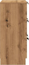 vidaXL - Dressoir - 60x30x70 - cm - bewerkt - hout - artisan - eikenkleurig