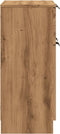 vidaXL - Dressoir - 60x30x70 - cm - bewerkt - hout - artisan - eikenkleurig