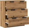 vidaXL - Dressoir - 60x30x70 - cm - bewerkt - hout - artisan - eikenkleurig