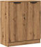 vidaXL - Dressoir - 60x30x70 - cm - bewerkt - hout - artisanaal - eikenkleurig