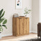 vidaXL - Dressoir - 60x30x70 - cm - bewerkt - hout - artisanaal - eikenkleurig