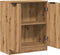vidaXL - Dressoir - 60x30x70 - cm - bewerkt - hout - artisanaal - eikenkleurig