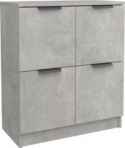 vidaXL - Dressoir - 60x30x70 - cm - bewerkt - hout - betongrijs