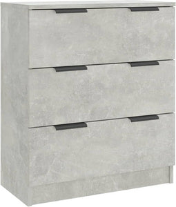 vidaXL - Dressoir - 60x30x70 - cm - bewerkt - hout - betongrijs