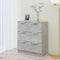 vidaXL - Dressoir - 60x30x70 - cm - bewerkt - hout - betongrijs