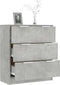 vidaXL - Dressoir - 60x30x70 - cm - bewerkt - hout - betongrijs