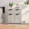 vidaXL - Dressoir - 60x30x70 - cm - bewerkt - hout - betongrijs