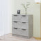 vidaXL - Dressoir - 60x30x70 - cm - bewerkt - hout - betongrijs