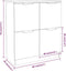 vidaXL - Dressoir - 60x30x70 - cm - bewerkt - hout - betongrijs