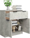 vidaXL - Dressoir - 60x30x70 - cm - bewerkt - hout - betongrijs
