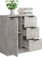 vidaXL - Dressoir - 60x30x70 - cm - bewerkt - hout - betongrijs