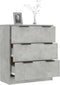 vidaXL - Dressoir - 60x30x70 - cm - bewerkt - hout - betongrijs