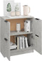 vidaXL - Dressoir - 60x30x70 - cm - bewerkt - hout - betongrijs