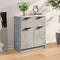 vidaXL - Dressoir - 60x30x70 - cm - bewerkt - hout - betongrijs