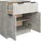 vidaXL - Dressoir - 60x30x70 - cm - bewerkt - hout - betongrijs