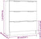 vidaXL - Dressoir - 60x30x70 - cm - bewerkt - hout - betongrijs