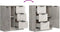 vidaXL - Dressoir - 60x30x70 - cm - bewerkt - hout - betongrijs