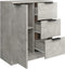 vidaXL - Dressoir - 60x30x70 - cm - bewerkt - hout - betongrijs