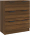 vidaXL - Dressoir - 60x30x70 - cm - bewerkt - hout - bruin - eikenkleur
