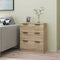 vidaXL - Dressoir - 60x30x70 - cm - bewerkt - hout - bruin - eikenkleur