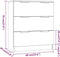 vidaXL - Dressoir - 60x30x70 - cm - bewerkt - hout - bruin - eikenkleur