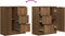 vidaXL - Dressoir - 60x30x70 - cm - bewerkt - hout - bruin - eikenkleur