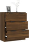 vidaXL - Dressoir - 60x30x70 - cm - bewerkt - hout - bruin - eikenkleur