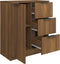 vidaXL - Dressoir - 60x30x70 - cm - bewerkt - hout - bruin - eikenkleur