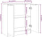vidaXL - Dressoir - 60x30x70 - cm - bewerkt - hout - bruin - eikenkleur