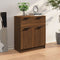 vidaXL - Dressoir - 60x30x70 - cm - bewerkt - hout - bruin - eikenkleur