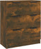 vidaXL - Dressoir - 60x30x70 - cm - bewerkt - hout - gerookt - eikenkleurig