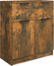vidaXL - Dressoir - 60x30x70 - cm - bewerkt - hout - gerookt - eikenkleurig