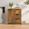 vidaXL - Dressoir - 60x30x70 - cm - bewerkt - hout - gerookt - eikenkleurig