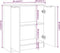 vidaXL - Dressoir - 60x30x70 - cm - bewerkt - hout - gerookt - eikenkleurig