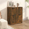 vidaXL - Dressoir - 60x30x70 - cm - bewerkt - hout - gerookt - eikenkleurig