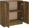 vidaXL - Dressoir - 60x30x70 - cm - bewerkt - hout - gerookt - eikenkleurig