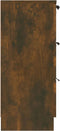 vidaXL - Dressoir - 60x30x70 - cm - bewerkt - hout - gerookt - eikenkleurig