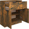 vidaXL - Dressoir - 60x30x70 - cm - bewerkt - hout - gerookt - eikenkleurig