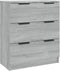 vidaXL - Dressoir - 60x30x70 - cm - bewerkt - hout - grijs - sonoma - eiken