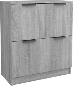 vidaXL - Dressoir - 60x30x70 - cm - bewerkt - hout - grijs - sonoma - eiken