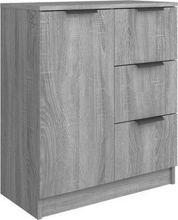 vidaXL - Dressoir - 60x30x70 - cm - bewerkt - hout - grijs - sonoma - eiken