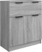 vidaXL - Dressoir - 60x30x70 - cm - bewerkt - hout - grijs - sonoma - eiken